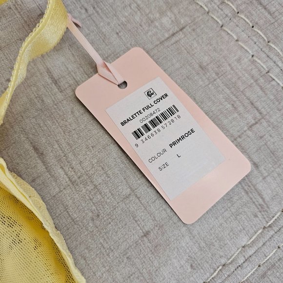 NWT Hips and Curves Bralette Full Cover in Primrose Yellow Large - Picture 7 of 8